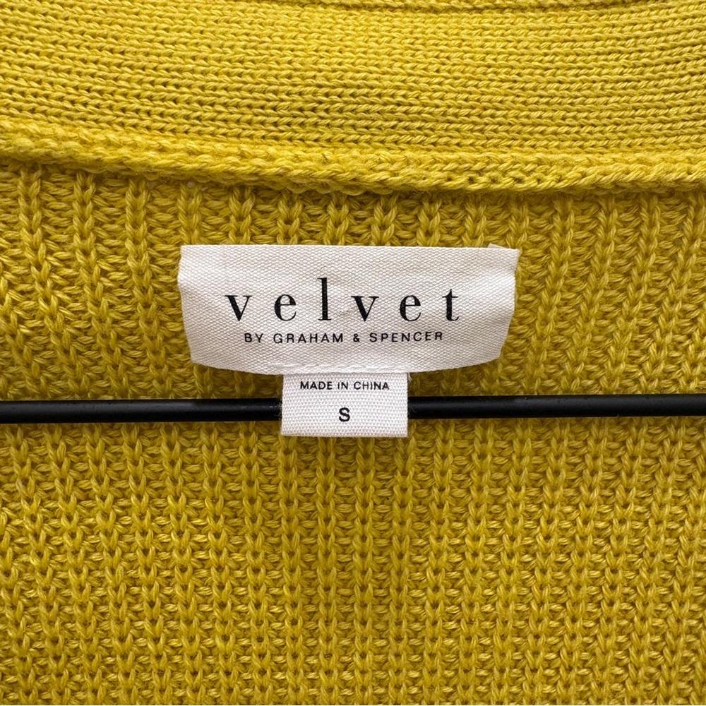 Anthropologie Velvet by Graham & Spencer Marilyn Cardigan Sweater (Yellow) - Picture 7 of 7